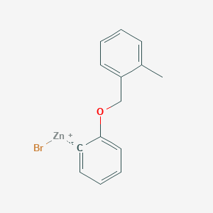 molecular formula C14H13BrOZn B14881762 2-(2'-MethylbenZyloxy)phenylZinc bromide 