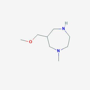 molecular formula C8H18N2O B14881779 6-(Methoxymethyl)-1-methyl-1,4-diazepane CAS No. 1858250-42-6