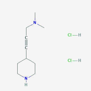 molecular formula C10H20Cl2N2 B14881812 N,N-dimethyl-3-(piperidin-4-yl)prop-2-yn-1-amine dihydrochloride 