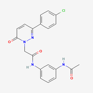 molecular formula C20H17ClN4O3 B14881819 N-(3-acetamidophenyl)-2-(3-(4-chlorophenyl)-6-oxopyridazin-1(6H)-yl)acetamide 