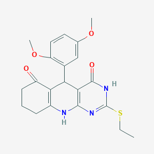 5-(2,5-dimethoxyphenyl)-2-(ethylsulfanyl)-5,8,9,10-tetrahydropyrimido[4,5-b]quinoline-4,6(3H,7H)-dione