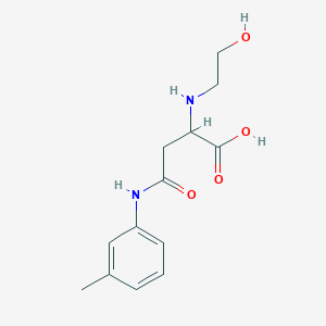 molecular formula C13H18N2O4 B14881847 2-((2-Hydroxyethyl)amino)-4-oxo-4-(m-tolylamino)butanoic acid 