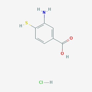 molecular formula C7H8ClNO2S B14881852 3-Amino-4-mercaptobenzoic acid hydrochloride CAS No. 4274-39-9