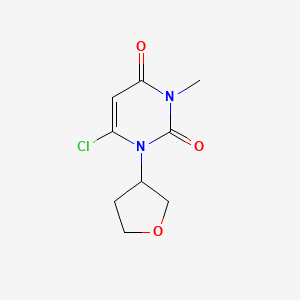 molecular formula C9H11ClN2O3 B14881860 6-chloro-3-methyl-1-(tetrahydrofuran-3-yl)pyrimidine-2,4(1H,3H)-dione 