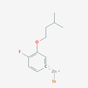 molecular formula C11H14BrFOZn B14881912 4-Fluoro-3-i-pentyloxyphenylZinc bromide 