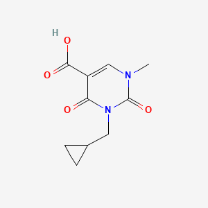 molecular formula C10H12N2O4 B14881917 3-(Cyclopropylmethyl)-1-methyl-2,4-dioxo-1,2,3,4-tetrahydropyrimidine-5-carboxylic acid 