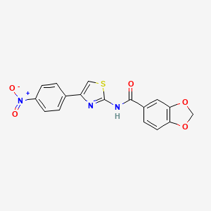 molecular formula C17H11N3O5S B14881922 N-[4-(4-nitrophenyl)-1,3-thiazol-2-yl]-1,3-benzodioxole-5-carboxamide 