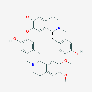 molecular formula C37H42N2O6 B14881937 4-[(6,7-dimethoxy-2-methyl-3,4-dihydro-1H-isoquinolin-1-yl)methyl]-2-[[(1R)-1-[(4-hydroxyphenyl)methyl]-6-methoxy-2-methyl-3,4-dihydro-1H-isoquinolin-7-yl]oxy]phenol 