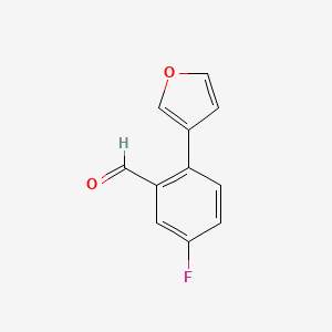 molecular formula C11H7FO2 B14881959 5-Fluoro-2-(furan-3-yl)benzaldehyde 