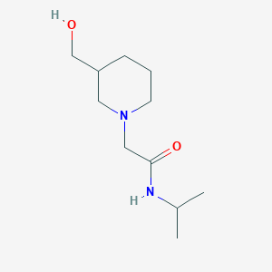molecular formula C11H22N2O2 B1488196 2-[3-(hydroxymethyl)piperidin-1-yl]-N-(propan-2-yl)acetamide CAS No. 1250735-27-3
