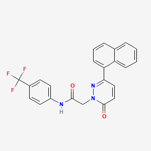 2-(3-(naphthalen-1-yl)-6-oxopyridazin-1(6H)-yl)-N-(4-(trifluoromethyl)phenyl)acetamide