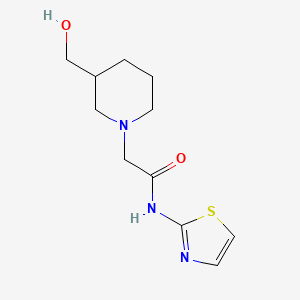 molecular formula C11H17N3O2S B1488199 2-[3-(hydroxymethyl)piperidin-1-yl]-N-(1,3-thiazol-2-yl)acetamide CAS No. 1461630-90-9