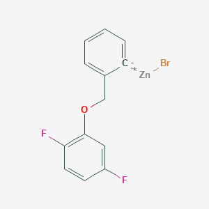 molecular formula C13H9BrF2OZn B14881995 2-[(2',5'-Difluorophenoxy)methyl]phenylZinc bromide 