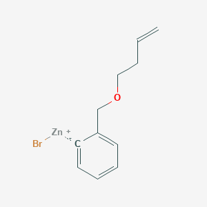 molecular formula C11H13BrOZn B14882036 2-[(3-Butenyloxy)methyl]phenylZinc bromide 