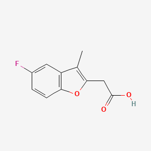 molecular formula C11H9FO3 B14882061 2-(5-Fluoro-3-methylbenzofuran-2-yl)acetic acid 