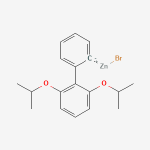 molecular formula C18H21BrO2Zn B14882066 2',6'-Diisopropoxy-2-biphenylZinc bromide 