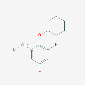 2-Cyclohexyloxy-3,5-difluorophenylZinc bromide