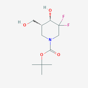 molecular formula C11H19F2NO4 B14882079 cis-1-Boc-3,3-Difluoro-4-hydroxy-5-(hydroxymethyl)piperidine 