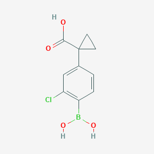1-[3-Chloro-4-(dihydroxyboranyl)phenyl]cyclopropane-1-carboxylic acid
