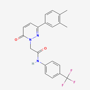 2-(3-(3,4-dimethylphenyl)-6-oxopyridazin-1(6H)-yl)-N-(4-(trifluoromethyl)phenyl)acetamide