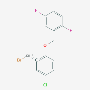 3-Chloro-6-(2',5'-difluorobenZyloxy)phenylZinc bromide