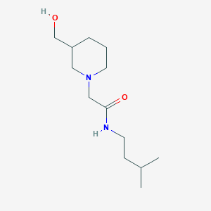 molecular formula C13H26N2O2 B1488218 2-[3-(hydroxymethyl)piperidin-1-yl]-N-(3-methylbutyl)acetamide CAS No. 1456919-55-3