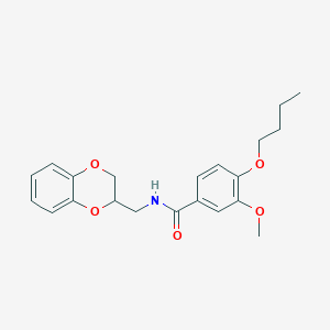 4-butoxy-N-((2,3-dihydrobenzo[b][1,4]dioxin-2-yl)methyl)-3-methoxybenzamide