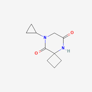 molecular formula C10H14N2O2 B14882226 8-Cyclopropyl-5,8-diazaspiro[3.5]nonane-6,9-dione 