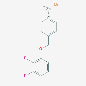 molecular formula C13H9BrF2OZn B14882233 4-[(2',3'-Difluorophenoxy)methyl]phenylZinc bromide 