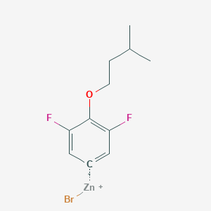 molecular formula C11H13BrF2OZn B14882252 3,5-Difluoro-4-i-pentyloxyphenylZinc bromide 