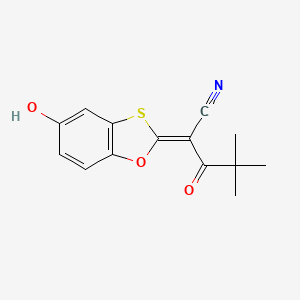 2-(5-Hydroxybenzo[C]2,5-oxathiolen-2-ylidene)-4,4-dimethyl-3-oxopentanenitrile