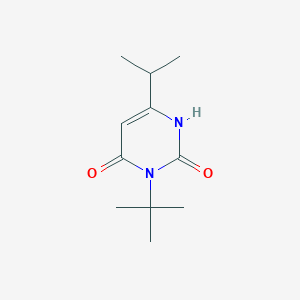 molecular formula C11H18N2O2 B1488228 3-Tert-butyl-6-(propan-2-yl)-1,2,3,4-tetrahydropyrimidine-2,4-dione CAS No. 2097998-14-4