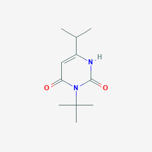 molecular formula C11H18N2O2 B1488228 3-tert-ブチル-6-(プロパン-2-イル)-1,2,3,4-テトラヒドロピリミジン-2,4-ジオン CAS No. 2097998-14-4