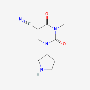 3-Methyl-2,4-dioxo-1-(pyrrolidin-3-yl)-1,2,3,4-tetrahydropyrimidine-5-carbonitrile