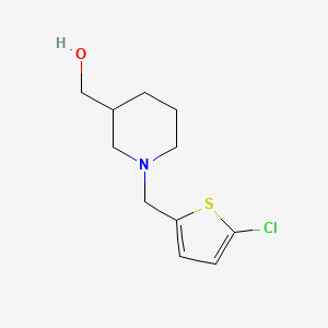 {1-[(5-Chlorothiophen-2-yl)methyl]piperidin-3-yl}methanol