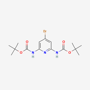 molecular formula C15H22BrN3O4 B14882313 2,6-Di-tert-butoxycarbonylamino-4-bromopyridine 