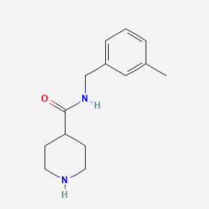 N-[(3-methylphenyl)methyl]piperidine-4-carboxamide
