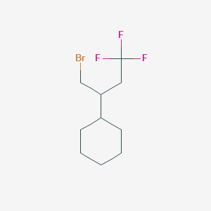 molecular formula C10H16BrF3 B14882362 (1-Bromo-4,4,4-trifluorobutan-2-yl)cyclohexane 