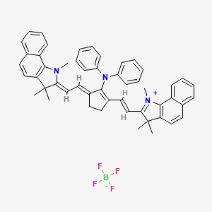 2-((E)-2-((E)-2-(diphenylamino)-3-((Z)-2-(1,3,3-trimethyl-1H-benzo[g]indol-2(3H)-ylidene)ethylidene)cyclopent-1-en-1-yl)vinyl)-1,3,3-trimethyl-3H-benzo[g]indol-1-ium tetrafluoroborate