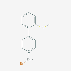 molecular formula C13H11BrSZn B14882367 4-(2-Thioanisole)phenylZinc bromide 