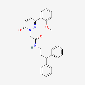 molecular formula C28H27N3O3 B14882372 N-(3,3-diphenylpropyl)-2-(3-(2-methoxyphenyl)-6-oxopyridazin-1(6H)-yl)acetamide 