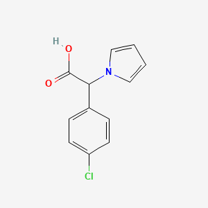 molecular formula C12H10ClNO2 B14882375 2-(4-Chlorophenyl)-2-(1h-pyrrol-1-yl)acetic acid 