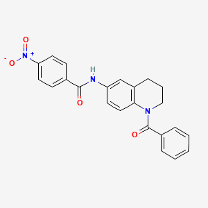 molecular formula C23H19N3O4 B14882403 N-(1-benzoyl-1,2,3,4-tetrahydroquinolin-6-yl)-4-nitrobenzamide 