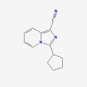 3-Cyclopentylimidazo[1,5-a]pyridine-1-carbonitrile