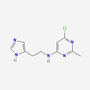 molecular formula C10H12ClN5 B1488246 N-(2-(1H-imidazol-4-yl)ethyl)-6-chloro-2-methylpyrimidin-4-amine CAS No. 1702253-62-0