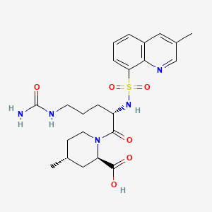 (2R,4R)-4-Methyl-1-((S)-2-((3-methylquinoline)-8-sulfonamido)-5-ureidopentanoyl)piperidine-2-carboxylic acid