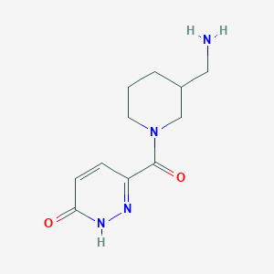molecular formula C11H16N4O2 B1488248 6-(3-(aminomethyl)piperidine-1-carbonyl)pyridazin-3(2H)-one CAS No. 1914678-03-7