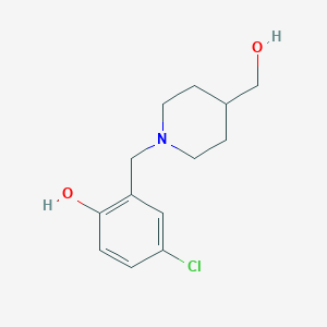 4-Chloro-2-((4-(hydroxymethyl)piperidin-1-yl)methyl)phenol