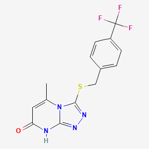 5-methyl-3-{[4-(trifluoromethyl)benzyl]sulfanyl}[1,2,4]triazolo[4,3-a]pyrimidin-7(8H)-one