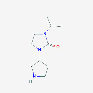 molecular formula C10H19N3O B14882516 1-Isopropyl-3-(pyrrolidin-3-yl)imidazolidin-2-one 